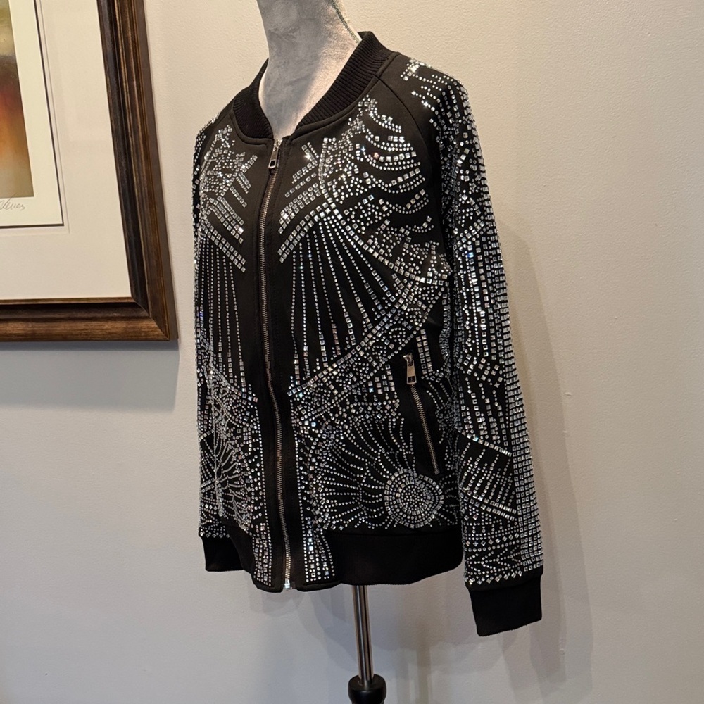 Sidanmali Black Embellished Women's Jacket EUC M - Picture 4 of 12